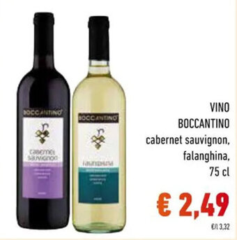 Spazio Conad VINO BOCCANTINO cabernet sauvignon, falanghina, 75 cl offerta