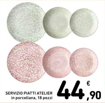 SERVIZIO PIATTI ATELIER in porcellana, 18 pezzi