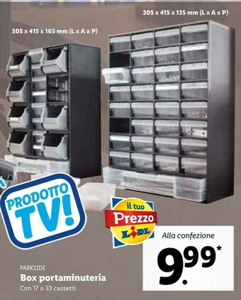 Lidl Parkside Box Portaminuteria offerta