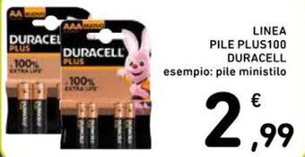 Spazio Conad LINEA PILE PLUS100 DURACELL esempio: pile ministilo offerta