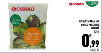 Conad INSALATA GRAN MIX CONAD PERCORSO QUALITÀ 125 g offerta