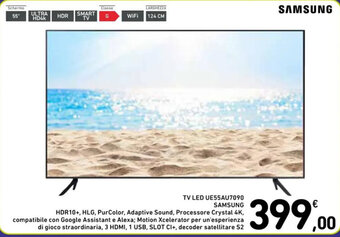 Spazio Conad TV LED UE55AU7090 SAMSUNG offerta