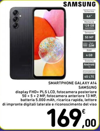 Spazio Conad SMARTPHONE GALAXY A14 SAMSUNG offerta
