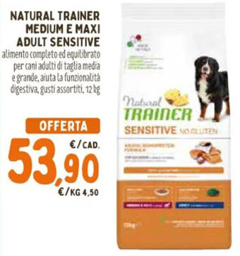 NATURAL TRAINER MEDIUM E MAXI ADULT SENSITIVE 12 kg