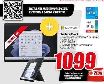 MediaWorld Surface Pro 9 offerta
