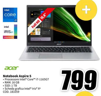 MediaWorld acer Notebook Aspire 5 offerta