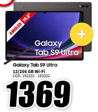 MediaWorld Galaxy Tab S9 Ultra 12/256 GB Wi-Fi COD. 192331-193332 offerta