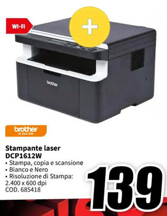 MediaWorld Stampante laser DCP1612W offerta