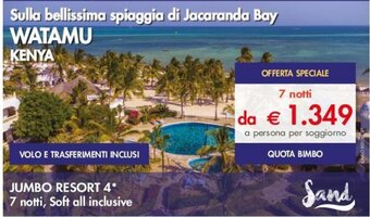 JUMBO RESORT 4 7 notti, Soft all inclusive