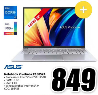 MediaWorld ASUS Notebook Vivobook F1605ZA offerta