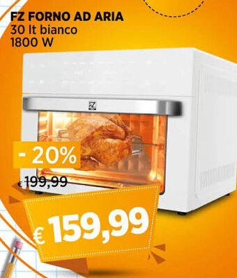 Ipercoop FZ FORNO AD ARIA 30 It bianco 1800 W offerta
