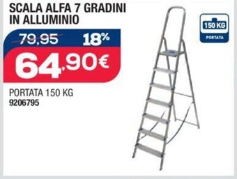 SCALA ALFA 7 GRADINI IN ALLUMINIO