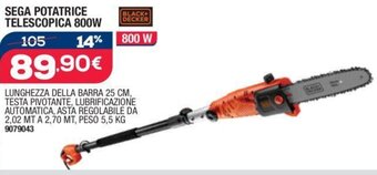 Bricofer SEGA POTATRICE TELESCOPICA 800W offerta