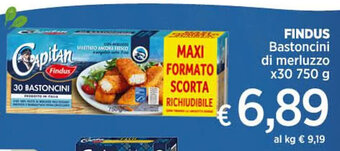 Ipercoop FINDUS Bastoncini di merluzzo x30 750 g offerta