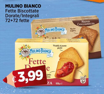 Ipercoop MULINO BIANCO Fette Biscottate Dorate/Integrali 72+72 fette offerta