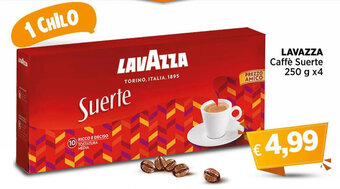 Ipercoop LAVAZZA Caffè Suerte 250 g x4 offerta