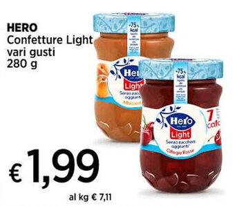 Ipercoop HERO Confetture Light vari gusti 280 g offerta