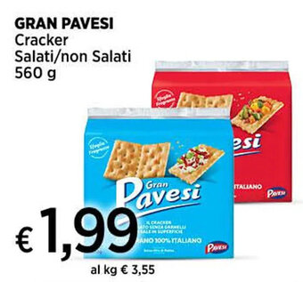 Ipercoop GRAN PAVESI Cracker Salati/non Salati 560 g offerta