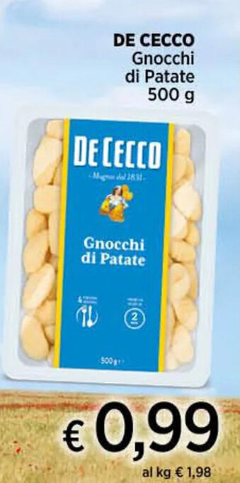 Ipercoop DE CECCO Gnocchi di Patate 500 g offerta