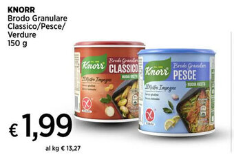 Ipercoop KNORR Brodo Granulare Classico/Pesce/ Verdure 150 g offerta