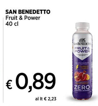 Ipercoop SAN BENEDETTO Fruit & Power 40 cl offerta