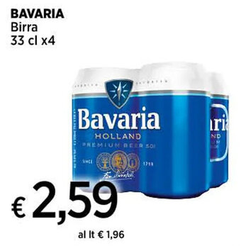 Ipercoop BAVARIA Birra 33 cl x4 offerta