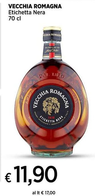 Ipercoop VECCHIA ROMAGNA Etichetta Nera 70 cl offerta