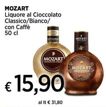 Ipercoop MOZART Liquore al Cioccolato Classico/Bianco/ con Caffè 50 cl offerta