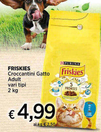 Ipercoop FRISKIES Croccantini Gatto Adult vari tipi 2 kg offerta