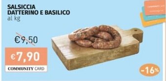 Prezzemolo e Vitale SALSICCIA DATTERINO E BASILICO offerta