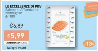 Prezzemolo e Vitale LE ECCELLENZE DI P&V Salmone Affumicato Norvegese gr 100 offerta