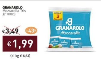 Prezzemolo e Vitale GRANAROLO Mozzarella Tris gr 100x3 offerta