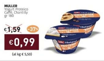 Prezzemolo e Vitale MULLER Yogurt Proteico Caffè, Chantilly gr 180 offerta