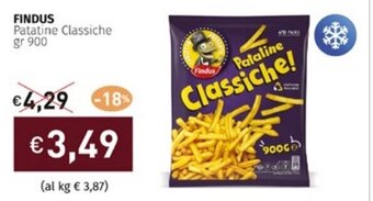 Prezzemolo e Vitale FINDUS Patatine Classiche gr 900 offerta
