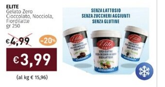 Prezzemolo e Vitale ELITE Gelato Zero Cioccolato, Nocciola, Fiordilatte gr 250 offerta