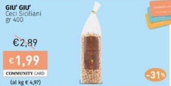 Prezzemolo e Vitale GIỮ GIỮ Ceci Siciliani gr 400 offerta