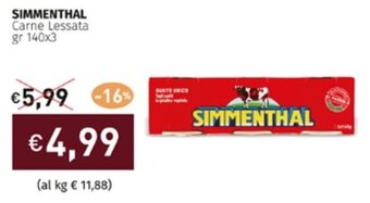 Prezzemolo e Vitale SIMMENTHAL Carne Lessata gr 140x3 offerta