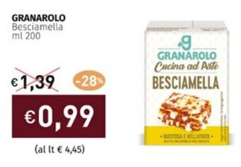 Prezzemolo e Vitale GRANAROLO Besciamella ml 200 offerta