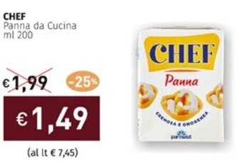 Prezzemolo e Vitale CHEF Panna da Cucina ml 200 offerta