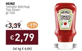 Prezzemolo e Vitale HEINZ Tomato Ketchup Top Down gr 460 offerta