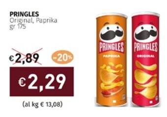 Prezzemolo e Vitale PRINGLES Original, Paprika gr 175 offerta