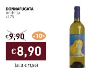 Prezzemolo e Vitale DONNAFUGATA Anthilia cl 75 offerta
