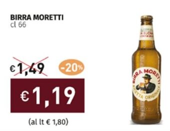 Prezzemolo e Vitale BIRRA MORETTI cl 66 offerta