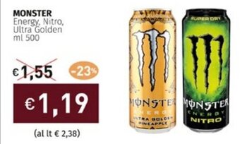 Prezzemolo e Vitale MONSTER Energy, Nitro, Ultra Golden ml 500 offerta