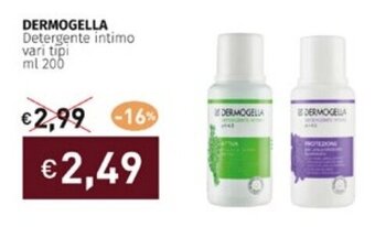 Prezzemolo e Vitale DERMOGELLA Detergente intimo vari tipi ml 200 offerta