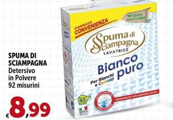 Carrefour Market SPUMA DI SCIAMPAGNA Detersivo in Polvere 92 misurini offerta