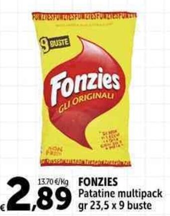 Carrefour Market FONZIES Patatine multipack gr 23,5 x 9 buste offerta