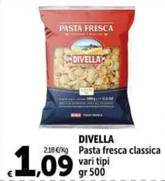 Carrefour Market DIVELLA Pasta fresca classica vari tipi gr 500 offerta