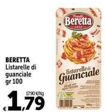 Carrefour Market BERETTA Listarelle di guanciale gr 100 offerta