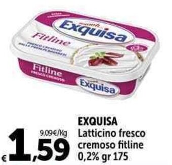 Carrefour Market EXQUISA Latticino fresco cremoso fitline 0,2% gr 175 offerta